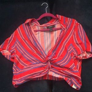 Forever 21 Strip Plus Crop Top